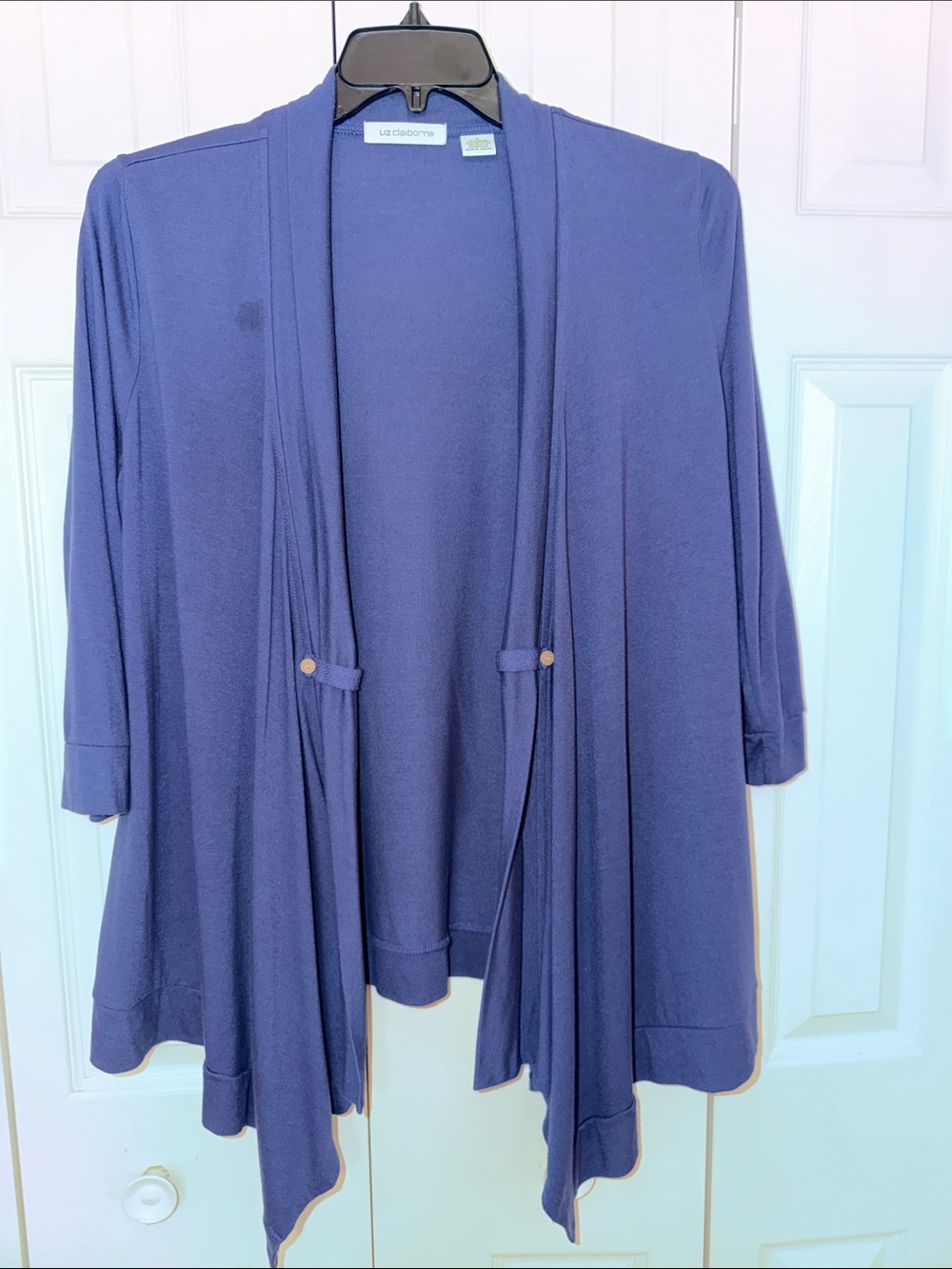 Liz Claiborne open cardigan L blue 🐈‍⬛